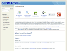 Tablet Screenshot of gromacs.org